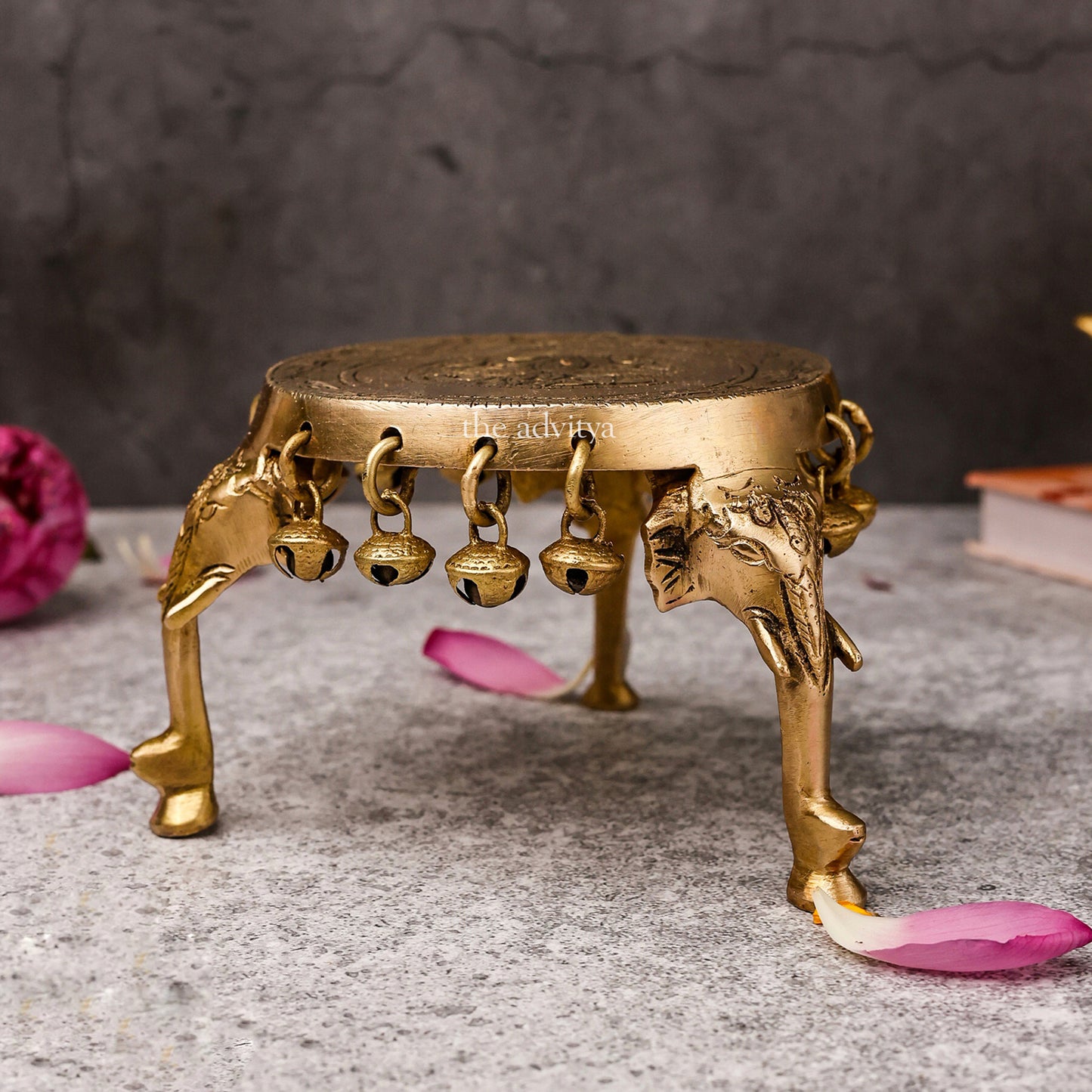 Chowki with Elephant Pillar Legs