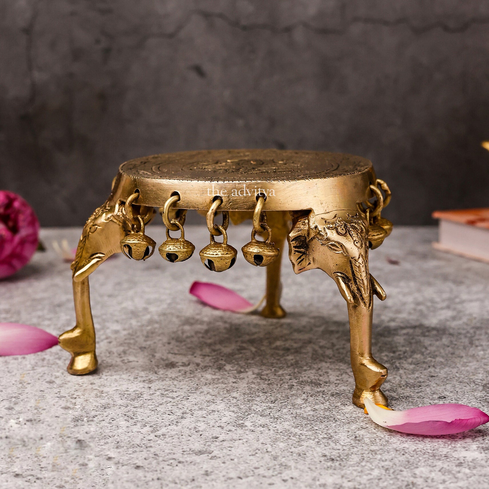Chowki with Elephant Pillar Legs