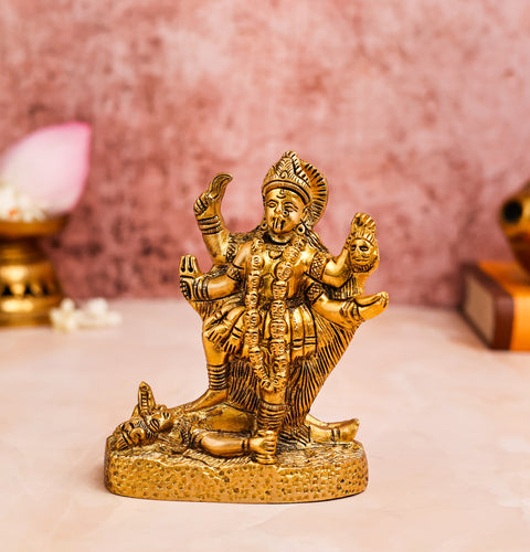 maa kali,kapalini,kali mata,Bhadra Kali,Chinnamasta,chamunda,Brass Maa Kali on Shiva Statue