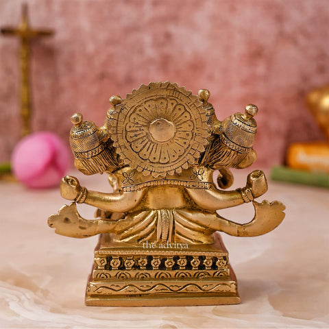 Vinayak,Vigneshwara,Vakratunda,Ganapati,Gajanand,Ganesha ,Pancha Mukha Ganesha Brass Statue