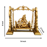 Brass Bal Gopal with Jhula - Hindu God Krishna Idol