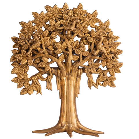 Brass Kalpavriksha Tree with Roots Statue