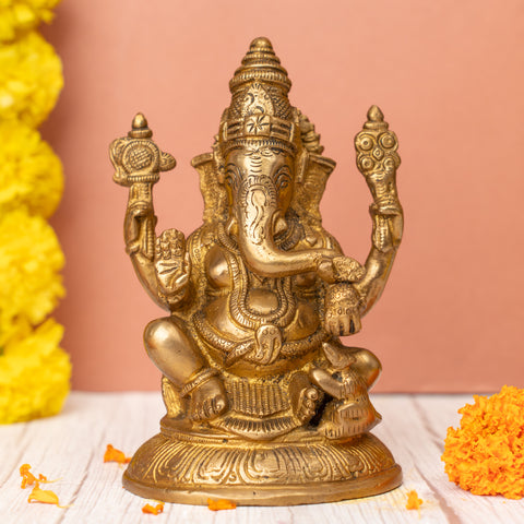 Lord Ganpati Brass Statue