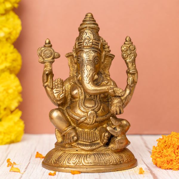Lord Ganpati Brass Statue
