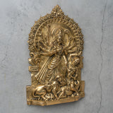 Brass Durga Wall Hanging Plate