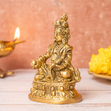Brass Lord Kubera Sitting Statue