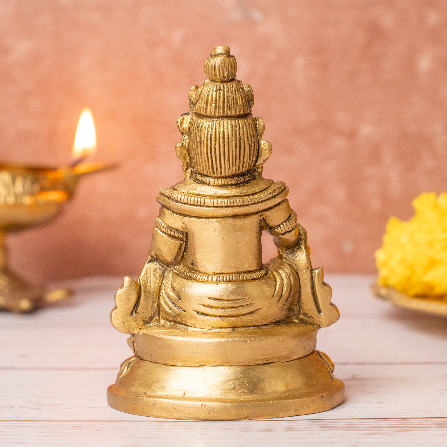 Brass Lord Kubera Sitting Statue