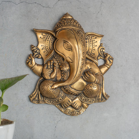 Brass Lord Ganesha Wall hanging