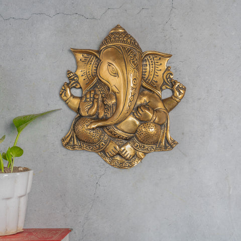 Brass Lord Ganesha Wall hanging