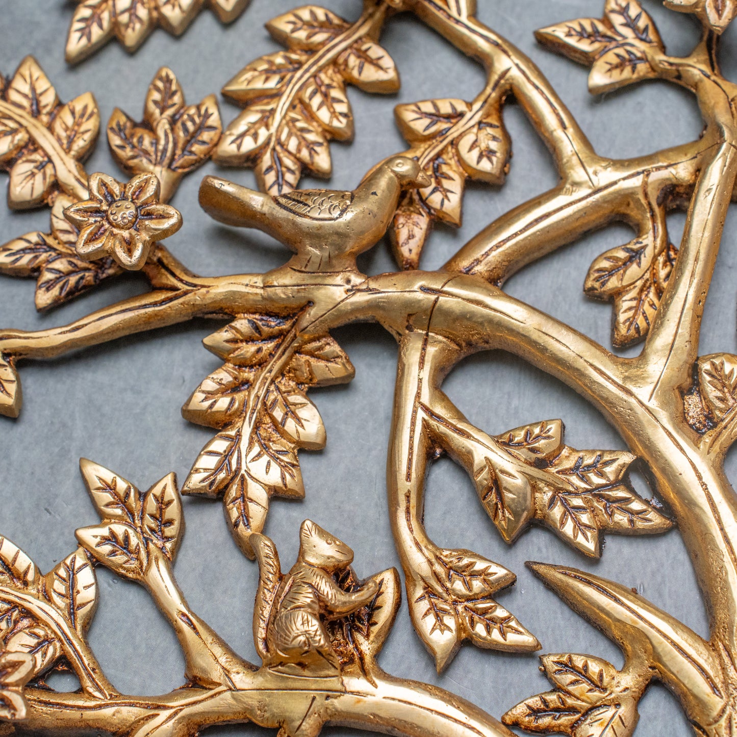 Brass Kalpvriksha tree Wall Hanging  With Birds