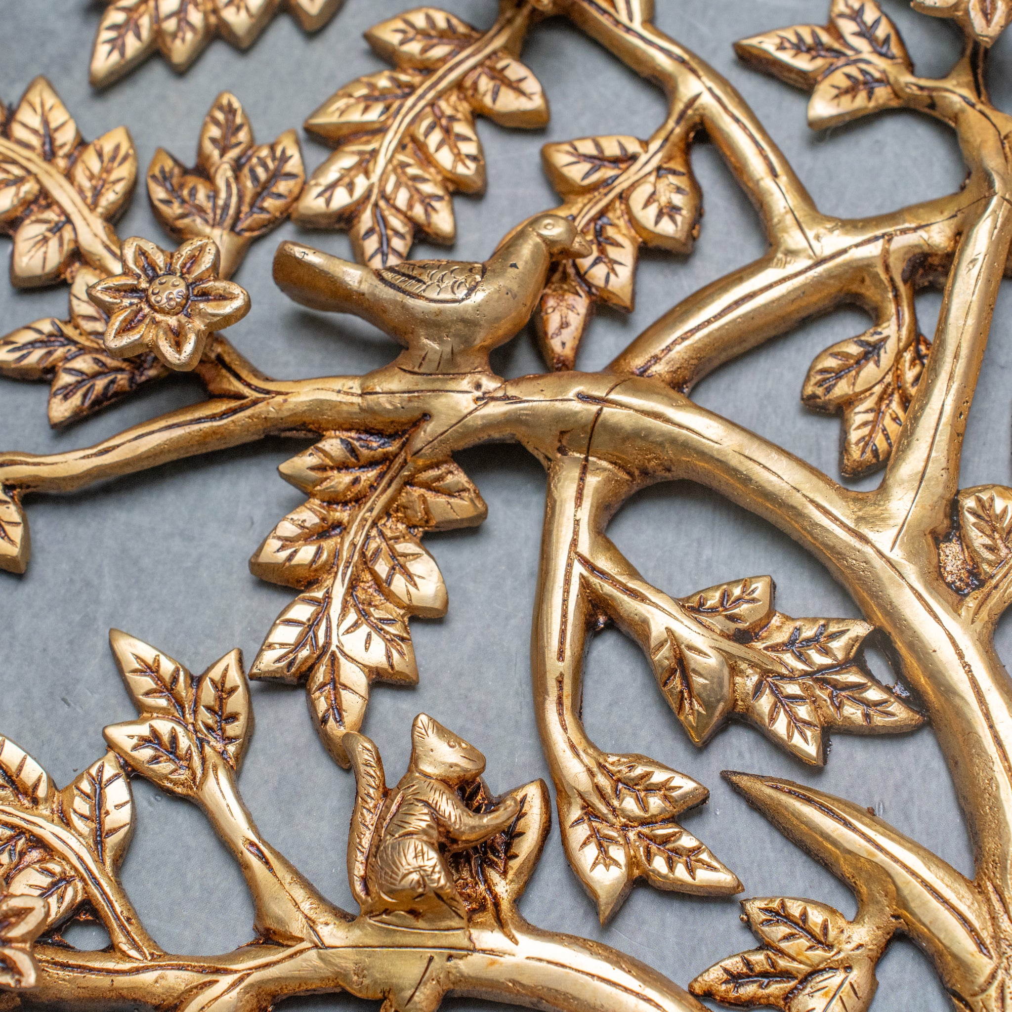 Brass Kalpvriksha tree Wall Hanging  With Birds