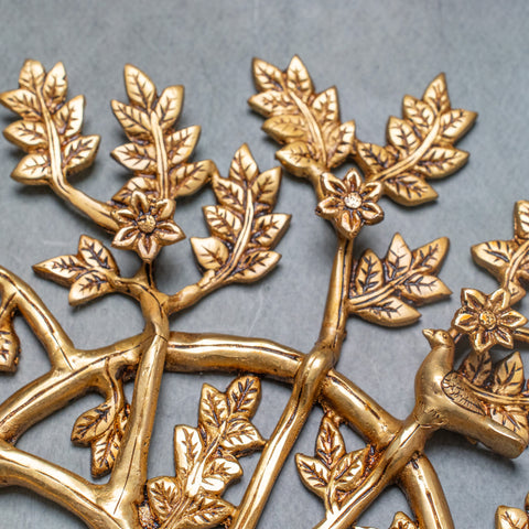 Brass Kalpvriksha tree Wall Hanging  With Birds