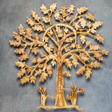 Brass Kalpvriksha tree Wall Hanging  With Birds