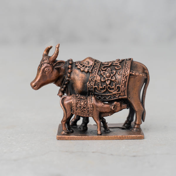 Copper Cow With Calf statue