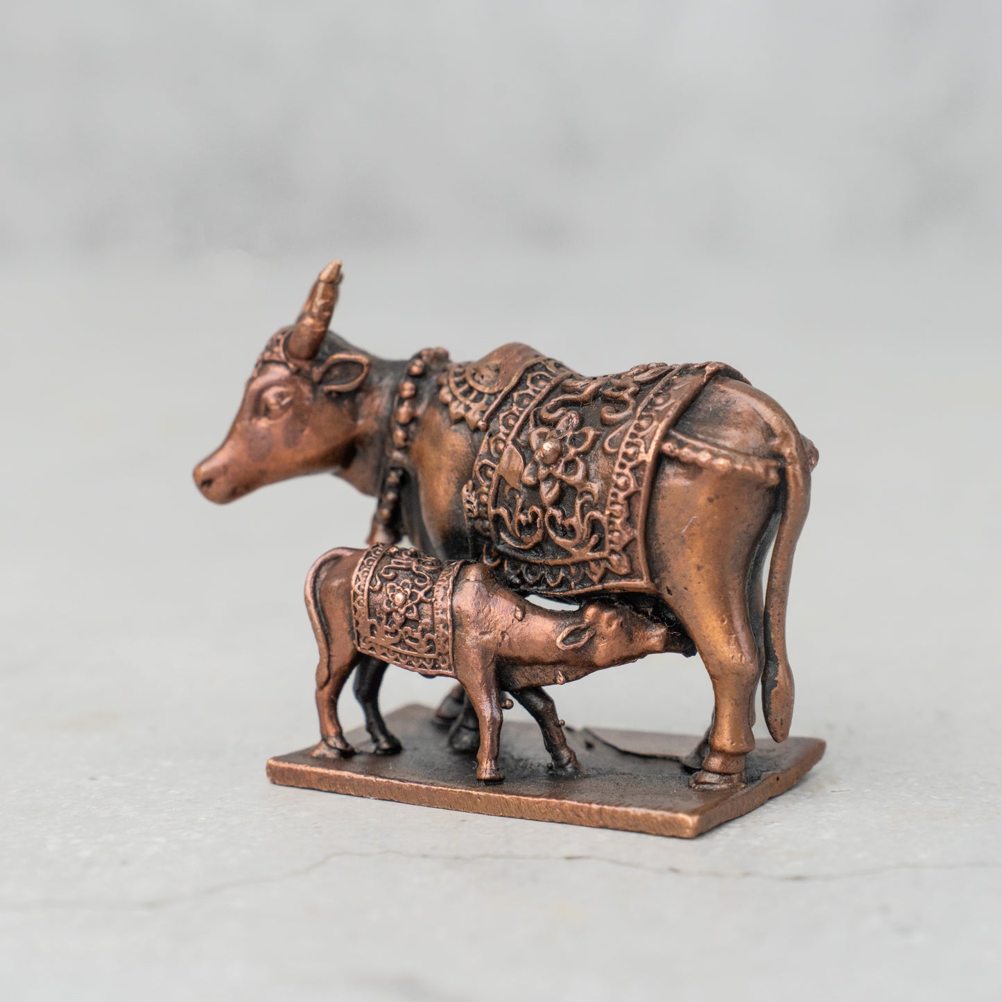 Copper Cow With Calf statue