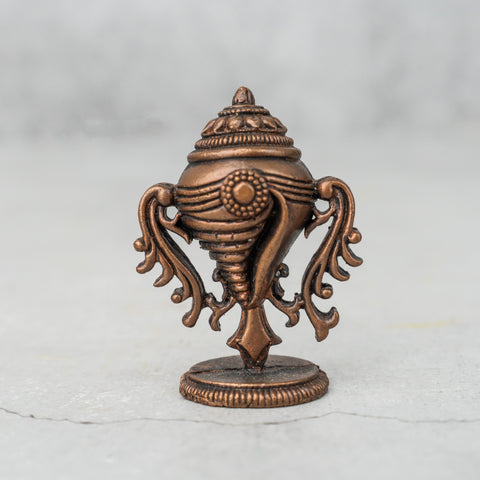 Copper Shankh Idol Miniature