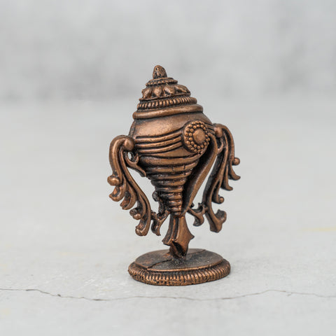 Copper Shankh Idol Miniature