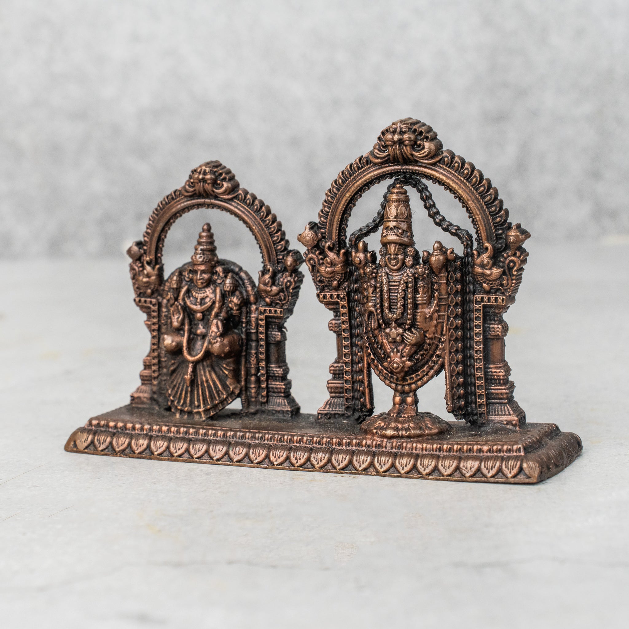 Copper Tirupati Balaji Laxmi Venkateshwara Statue