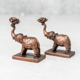 Copper Elephant Pair