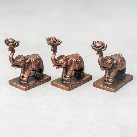 Copper Elepahnt Set Of 3