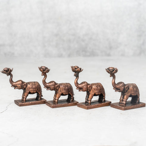 Copper Elephant Set Of 4