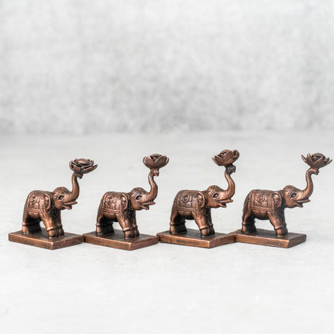 Copper Elephant Set Of 4