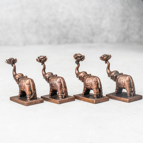 Copper Elephant Set Of 4