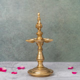 Brass Peacock Oil Lamp Stand With 5 diya