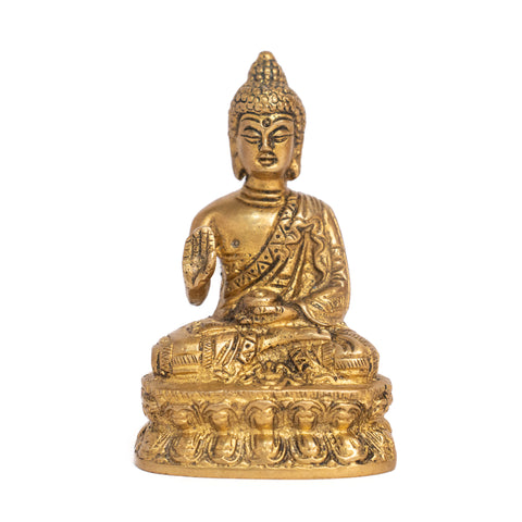 Brass Buddha with Brass Tree of Life Gift Set