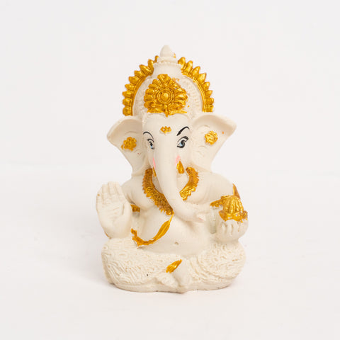 Tree of Life with White Ganpati and Candle Holders Gift Hamper