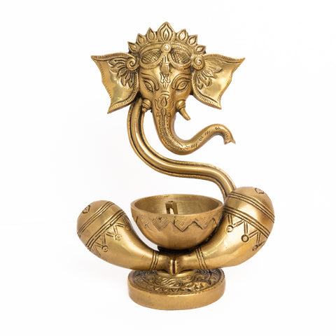 Ganesha Idol with Diya and Shubh-Labh Gift Set/Hamper