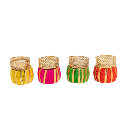 Shubh-Labh with Lotus Wall Hanging and Candle Stands Gift Set/Hamper