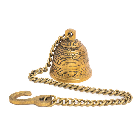 Brass Ghungroo Urli with Hanging Bell & Lotus Diya Pair Gift Set/Hamper