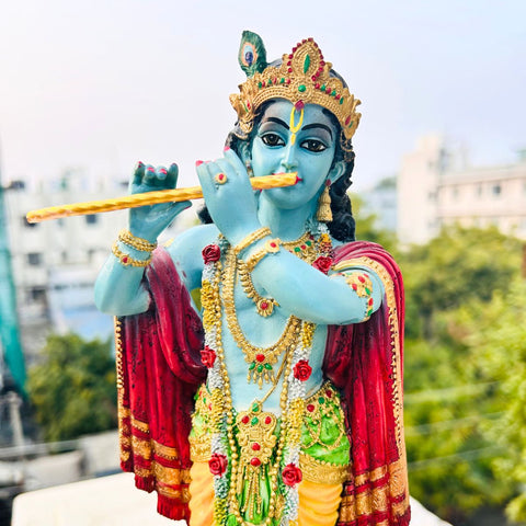 Marble Standing Krishna Idol