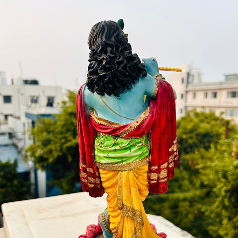 Marble Standing Krishna Idol