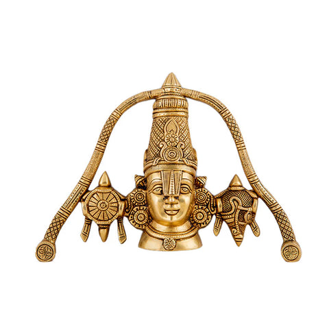 Brass Lord Balaji Wall Hanging with Shanka Chakra