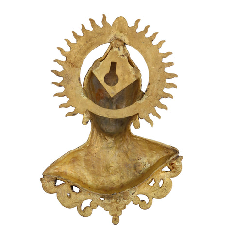 Brass Wall Hanging Buddha Statue