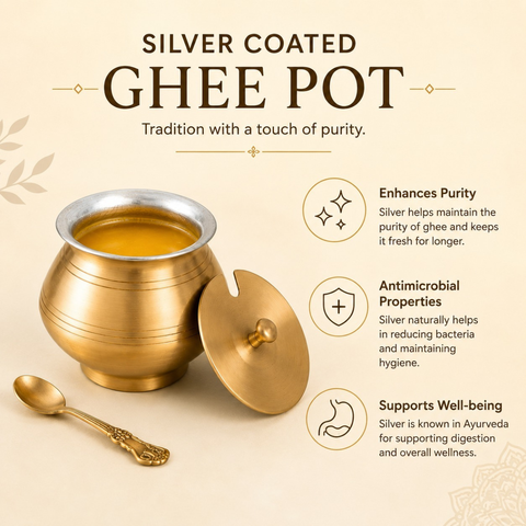 Brass With Tin Coated Ghee Pot