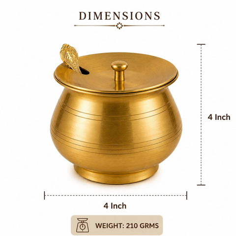 Brass With Tin Coated Ghee Pot