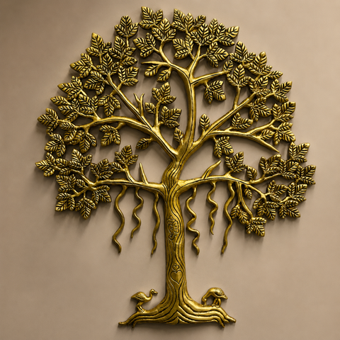 Bodhi Brass Tree (Kalpavriksha) with Birds