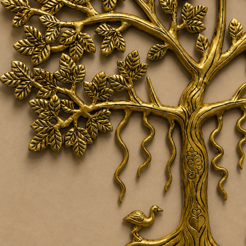 Bodhi Brass Tree (Kalpavriksha) with Birds