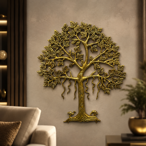 Bodhi Brass Tree (Kalpavriksha) with Birds