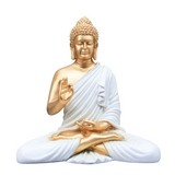 Polymarble Golden White Buddha Statue