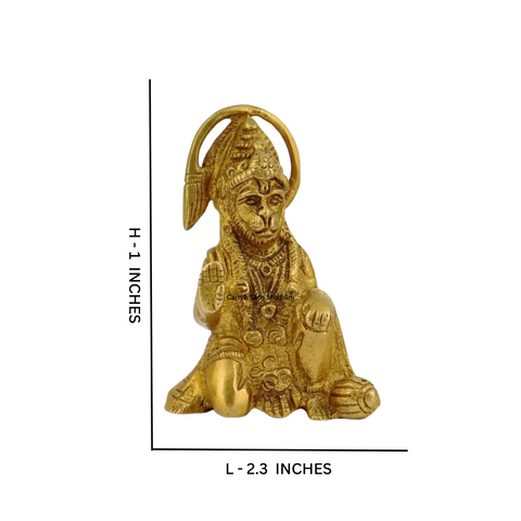 VeerHanumanta,Vayu Putra,Pawan Suta,Bajrangbali,Marutinandan,Brass Small Hanuman Statue