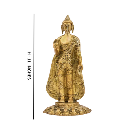 Tathagatah,Siddhartha Gautama,Supreme Buddha,Gautam Buddha,Standing Tibetian Buddha Ashirwaad Mudra