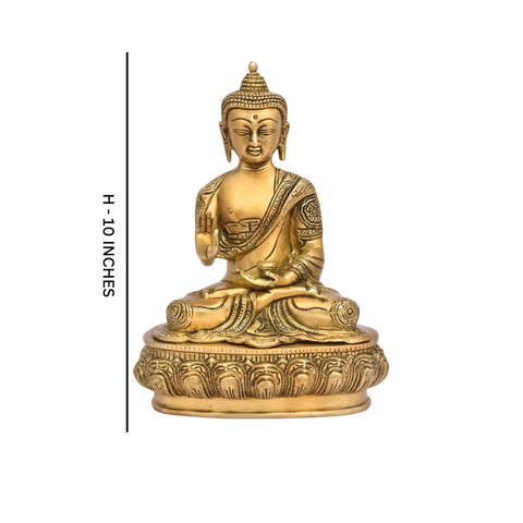 Tathagatah,Siddhartha Gautama,Supreme Buddha,Gautam Buddha,Peaceful Sitting Buddha Fine Brass Statue