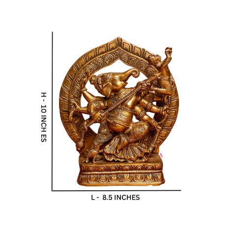 Ganesha,Ganepati,Ganasha,Ganapati,Gajanand,Gajananaa,Gajanana,Ekadanta,Brass Vighnesha Statue