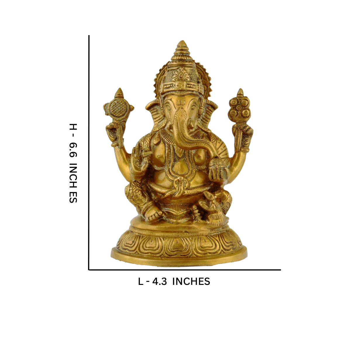 Vinayaka,Vinayak,Vigneshwara,Vighneshvara,Vakratunda,Taruna,Ganapati,Gajanand,Lord Ganpati Brass Statue