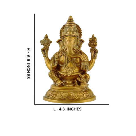 Vinayaka,Vinayak,Vigneshwara,Vighneshvara,Vakratunda,Taruna,Ganapati,Gajanand,Lord Ganpati Brass Statue