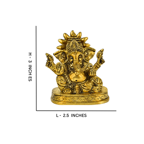 Vinayaka,Vinayak,Vigneshwara,Vighneshvara,Vakratunda,Taruna,Ganapati,Gajanand,Ganesha With Sun (Small)